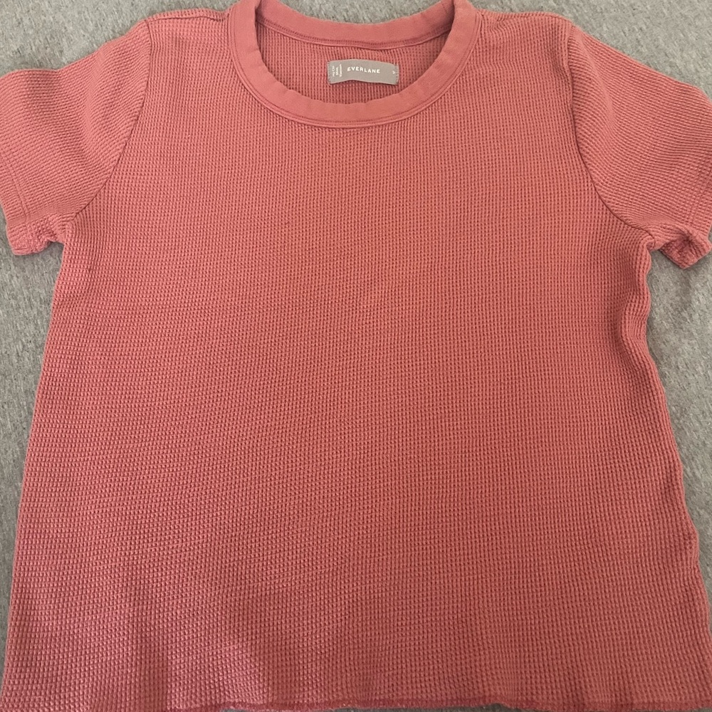 everlane waffle knit shirt